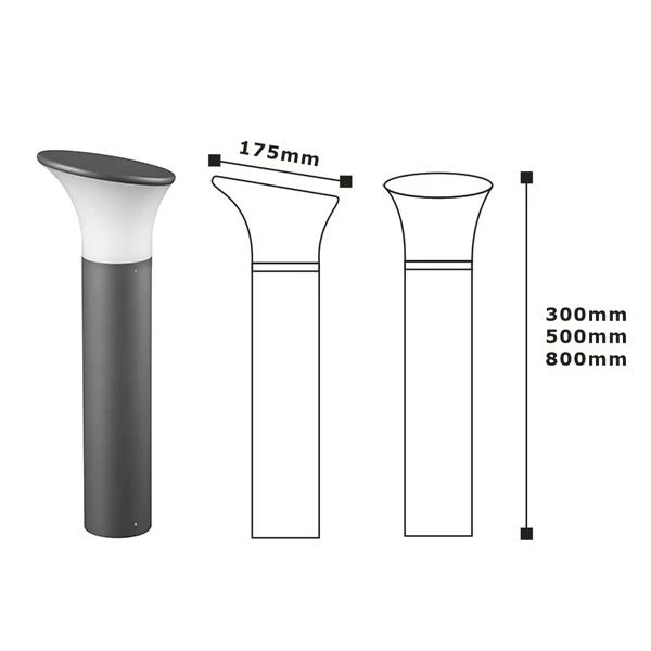 Die-cast Aluminum Bollard Light E27